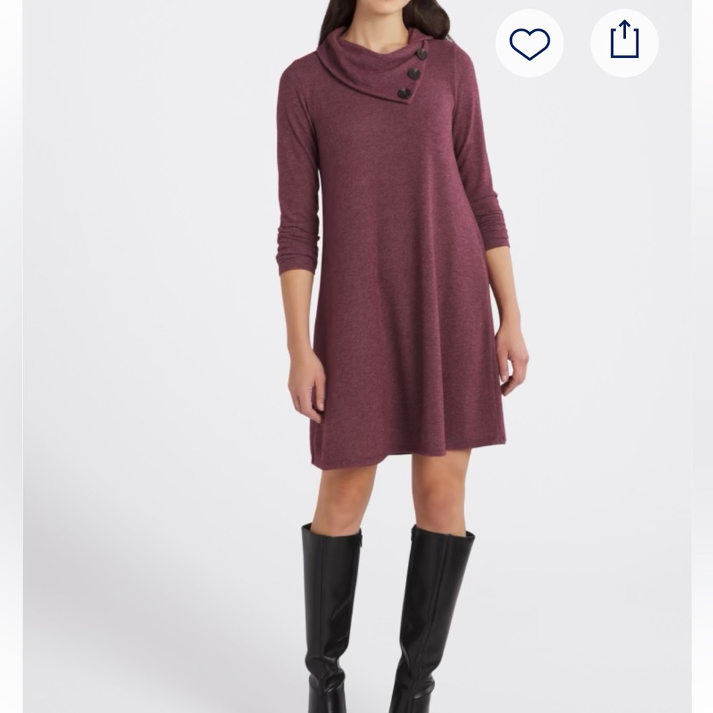 French Grey Soft & Light Sweater Dress 💜